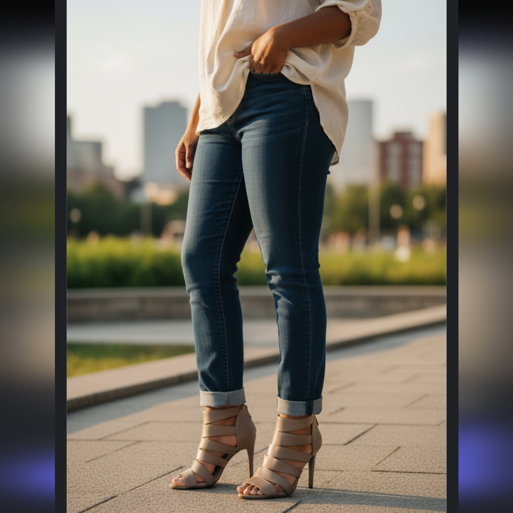 BCBGeneration Taupe Strappy Heels